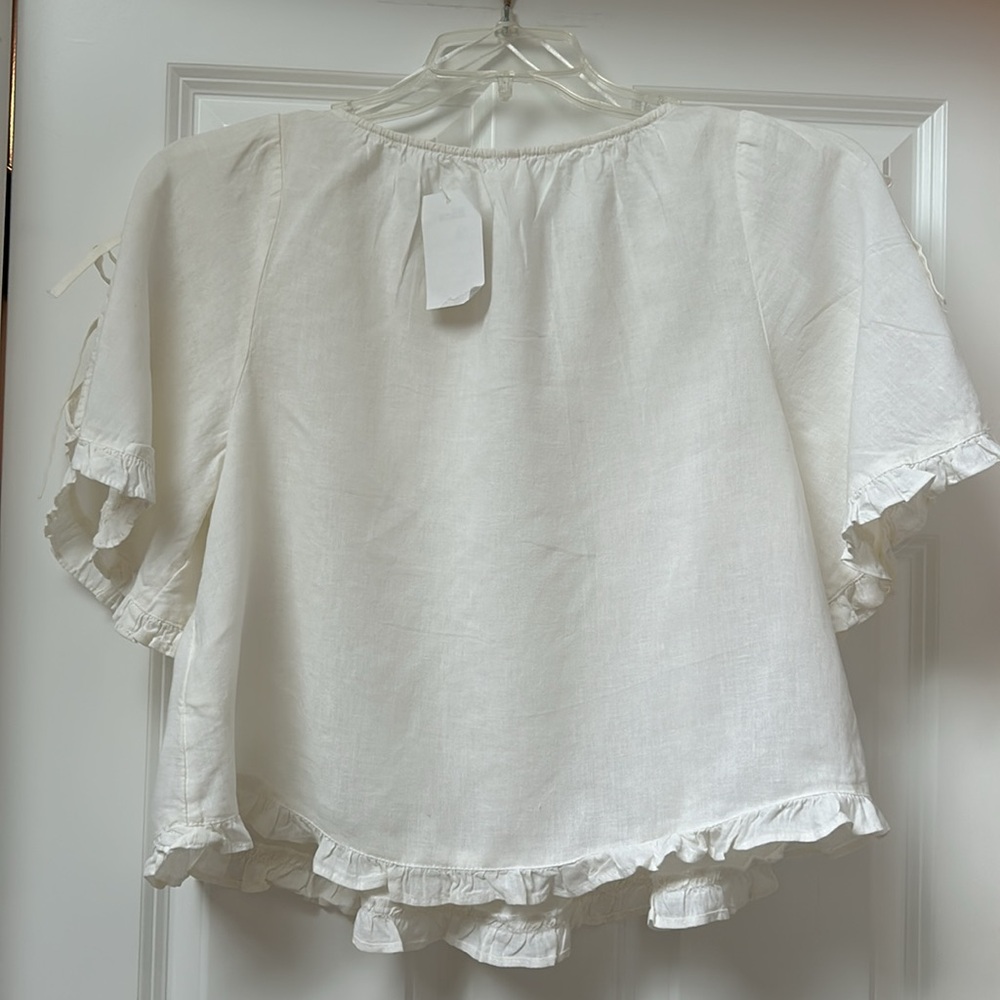 FREE PEOPLE Lilia Pintuck NWT shirt sz XS - Picture 6 of 6